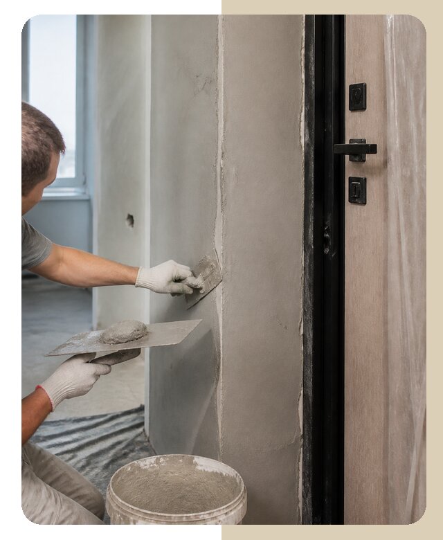 Штукатурка дверных откосов в Инте по цене от 3550 р. | Дверной